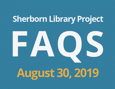 Sherborn Library Construction Project Update August 2019 Banner Photo