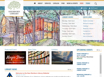 Sherborn Library Launches New Website Banner Photo